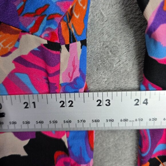 Womens Topshop Multicolor Floral Tie-Front Blazer Jacket Long Sleeve Size 6 - Picture 5 of 7